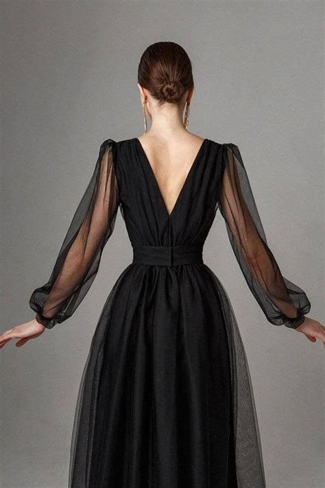 Graduation dress Short A Line Prom Dresses V Neck Long Puff Sleeve Tulle Formal Wedding Evening Party Dresses For Graduation fg2856