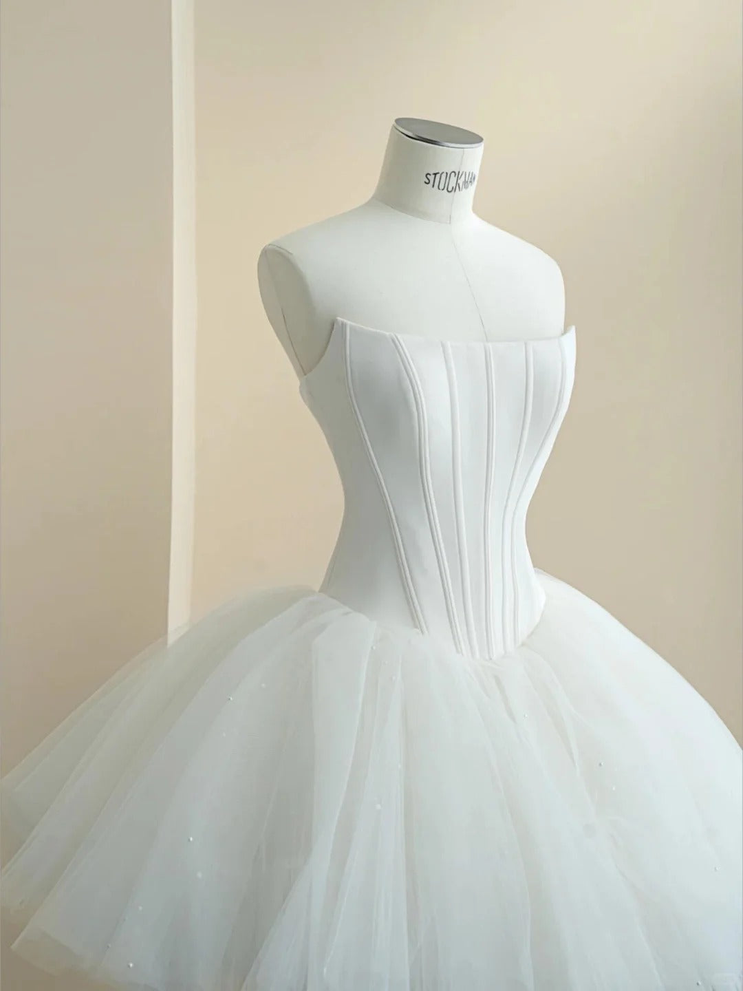 Elegant Homecoming Dress Strapless Tulle Back to School Outfits Party Dress D6490