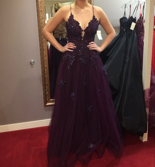 stunning evening dresses long appliqué elegant prom gown for women fg4099