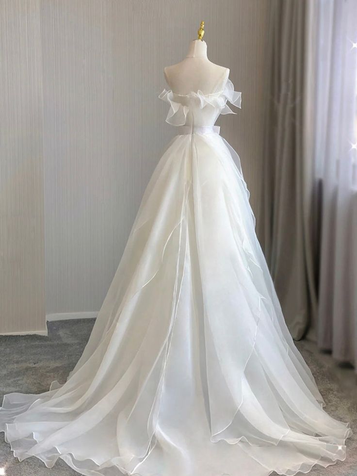A-Line Organza Long Prom Dress, Long Formal Dress fg5169