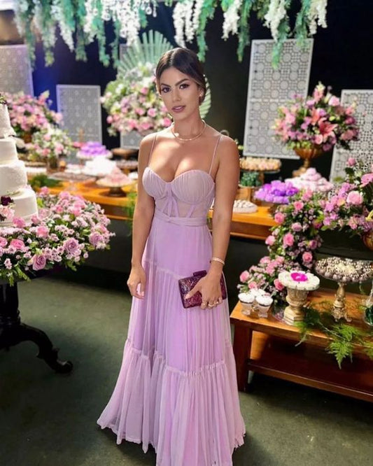 Charming A-line Floor-length Tulle Formal Prom Dresses, Evening Dresses fg4808