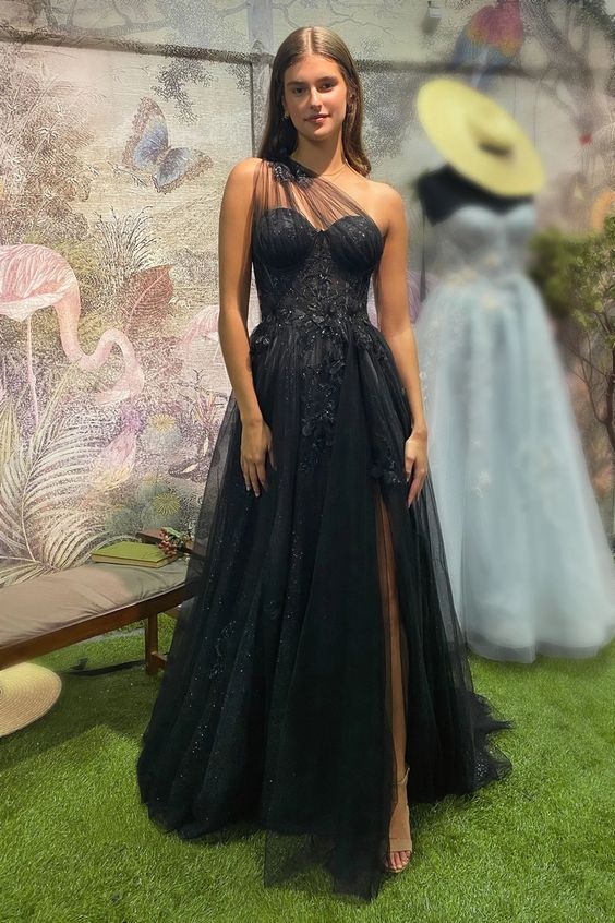 Tulle A-Line Formal Dress Long Prom Dress fg5372