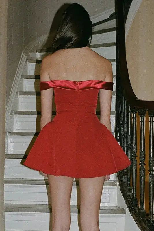 Red Short Party Gown Homecoming Dress birthday dress fg5315