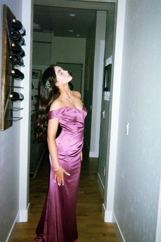 Long Prom Dress,Off The Shoulder Evening Gown fg4955