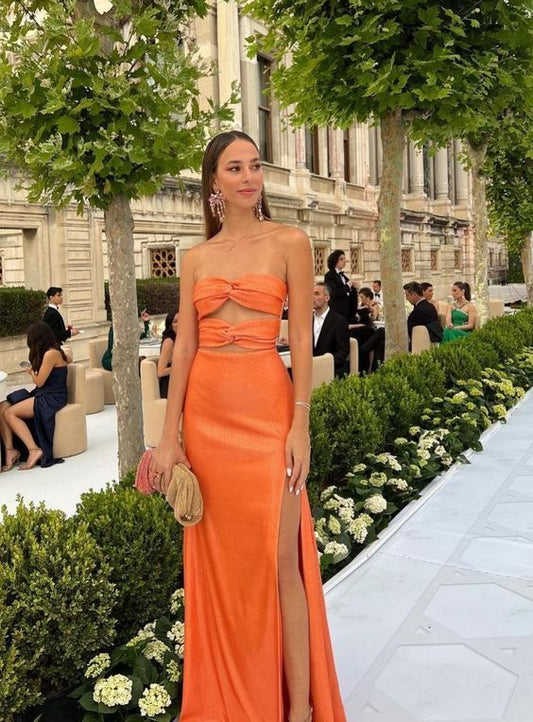 Sexy Orange Sheath Prom Dress,Orange Evening Dress fg4897
