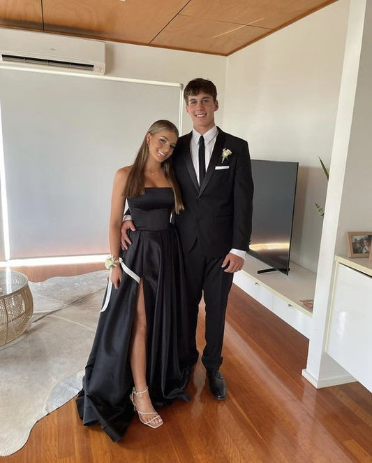Black Prom Dress,Women A-line Elegant Party Dresses fg5078