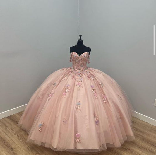 A-line Off The Shoulder Tulle Prom Dress Party Dress Formal Occasion Ball Gowns fg5243