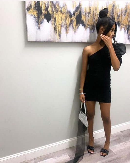 Black Homecoming Dress Short Prom Dress,Short Party Dress fg3795