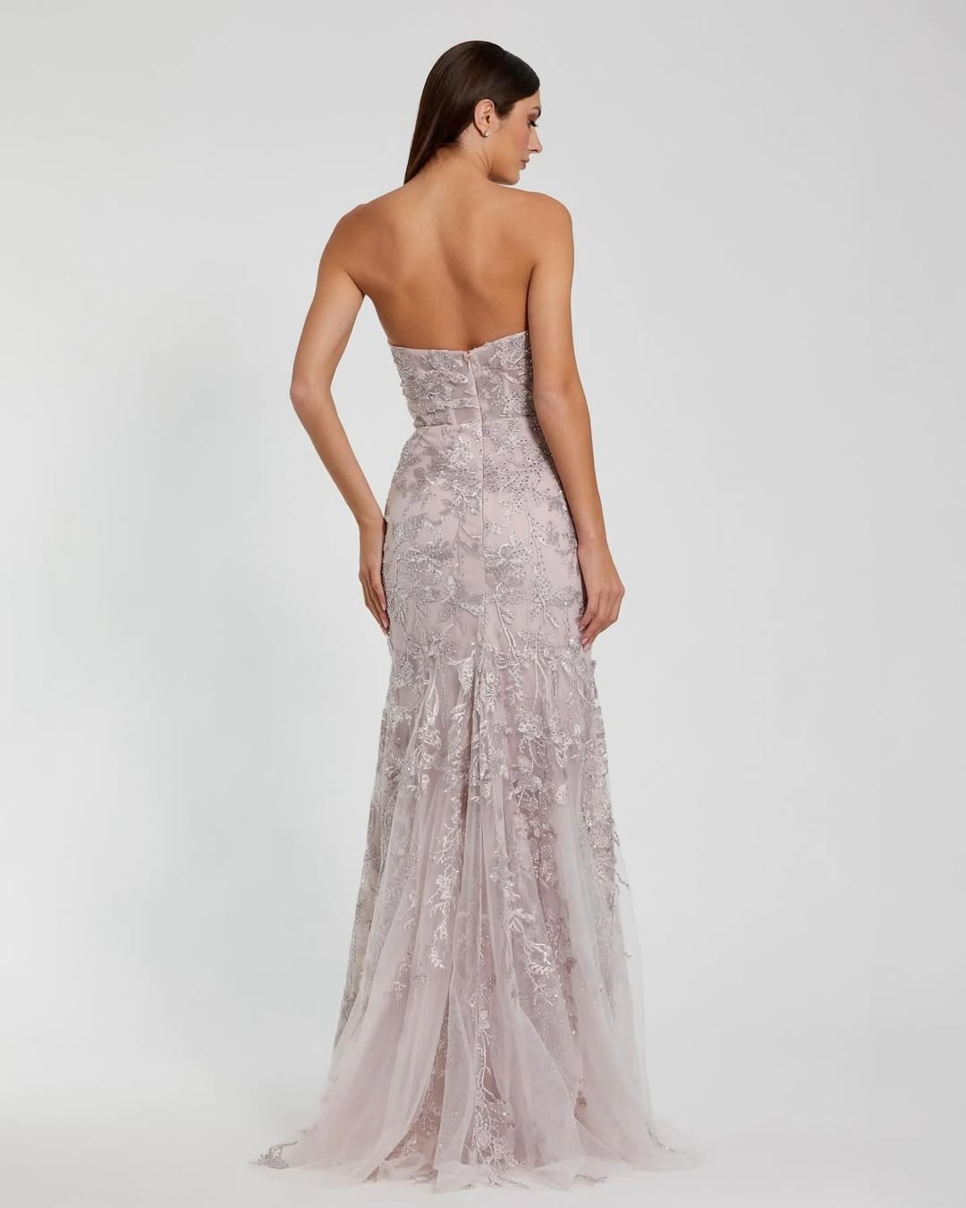 Stunning Sleeveless Strapless Beading Embroidery Prom Dress With Handmade Flower