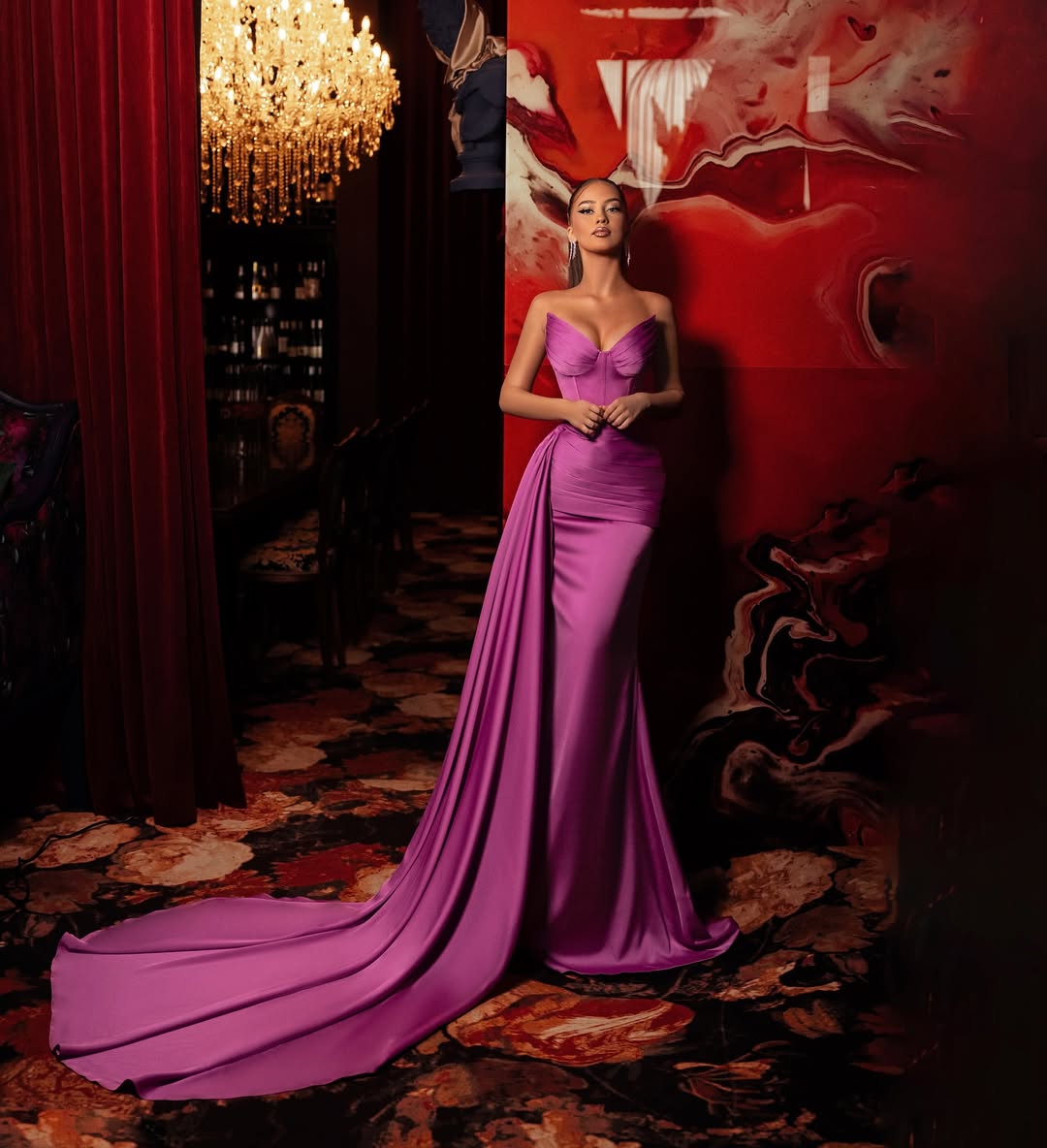 Sleeveless Strapless V Neck Mermaid Prom Dress With Tail