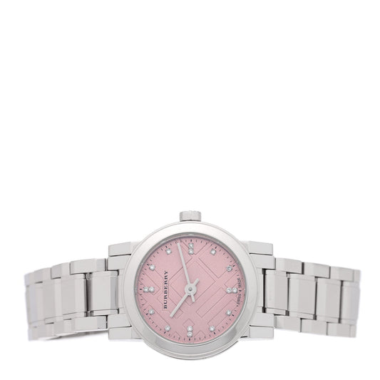 Stainless Steel Diamond 26mm Quartz Watch Pink BU9223