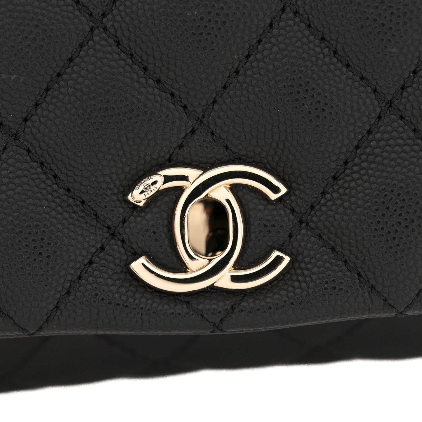 Caviar Quilted Extra Mini Coco Handle Flap Black