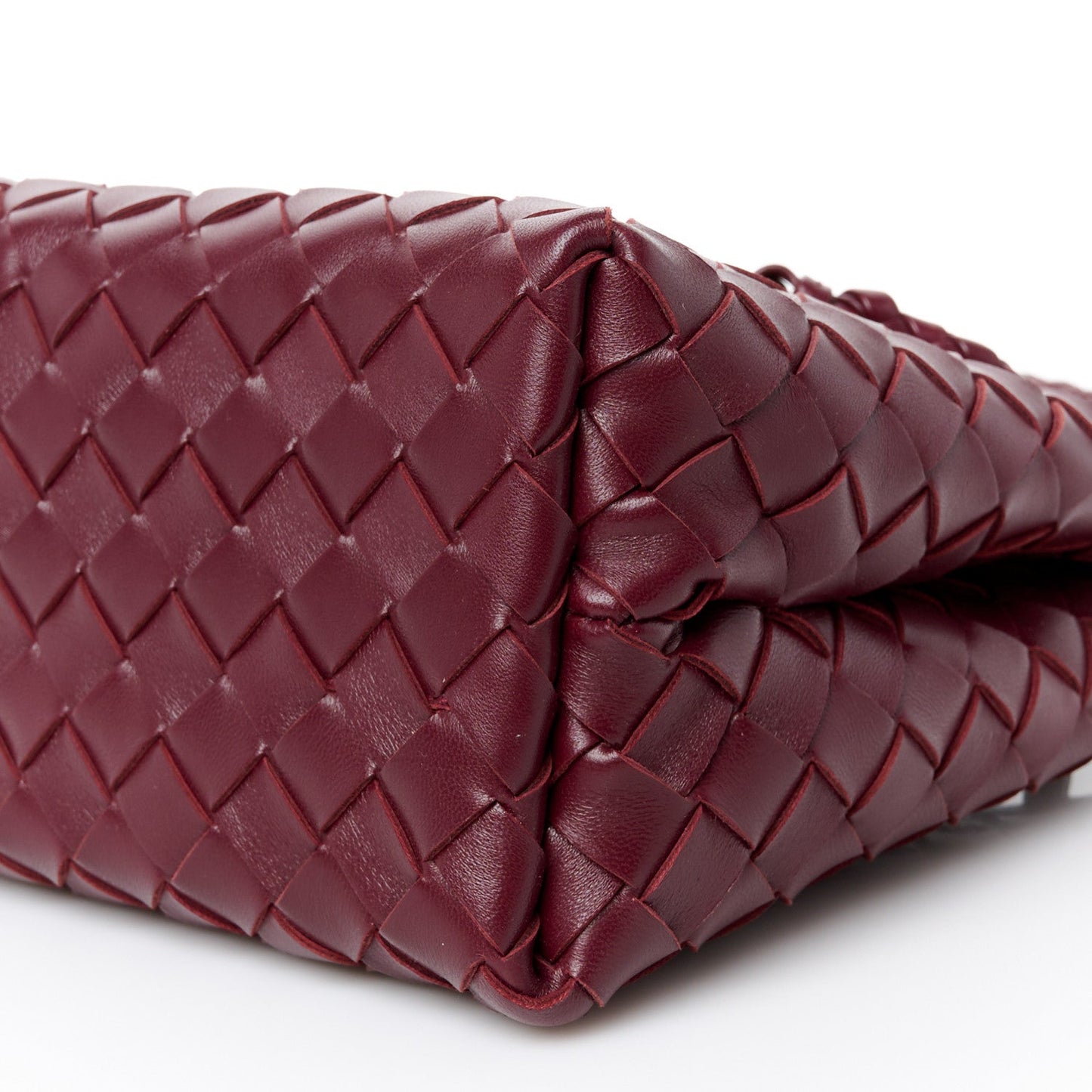 Nappa Intrecciato Small Andiamo Shoulder Bag Barolo