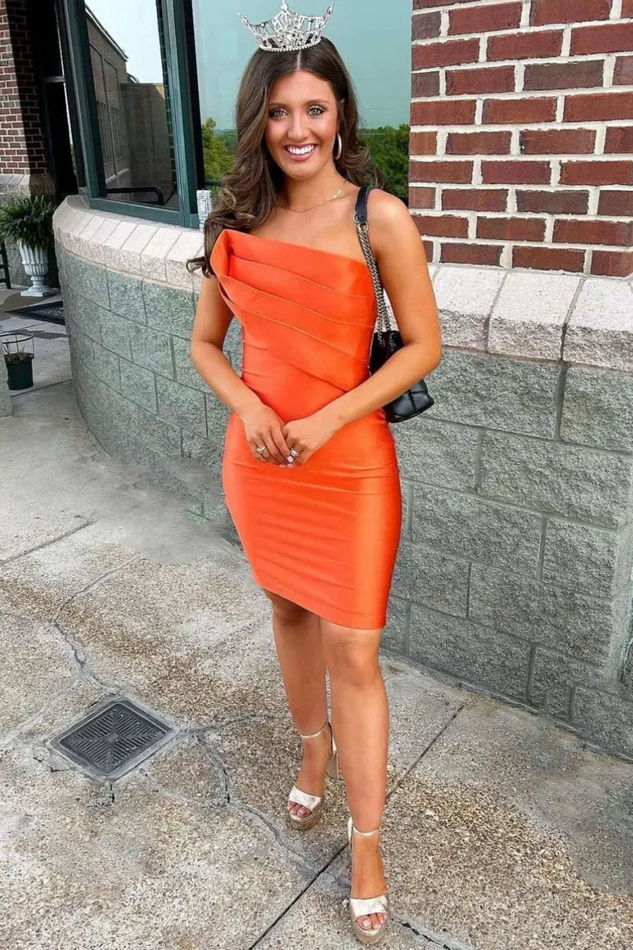 Caual Satin Strapless Empire Mini Homecoming Dress