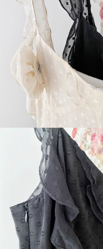 Off-white suspender dress ED01016