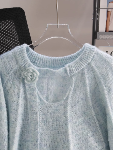 Gentle ribbon design knitted sweater ED01027