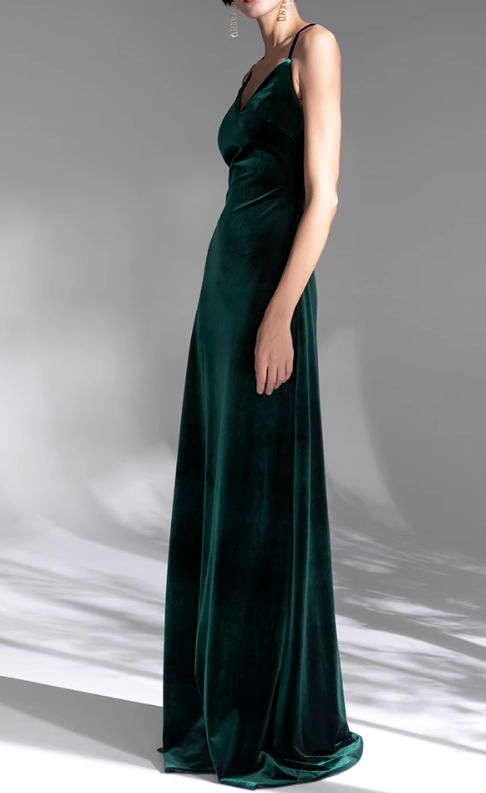 Vintage Velvet French Evening Dress HZ1024