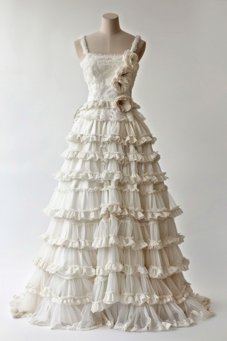 White A-line Spaghetti Strap Lace Tulle Long Prom Dress Simple Wedding Dress HZ1024