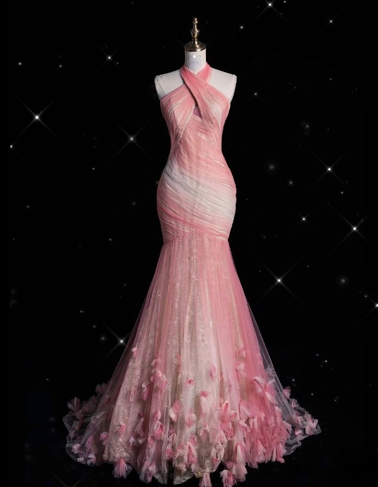 Mermaid Halter Neck Tulle Long Prom Dress Sweet 16 Dress HZ1024