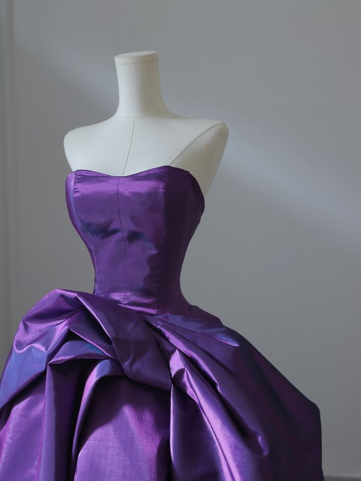 A-Line Satin Purple Long Prom Dress__ Sweetheart Evening Gown for Special Ocassion Quinceanera Dress ED021