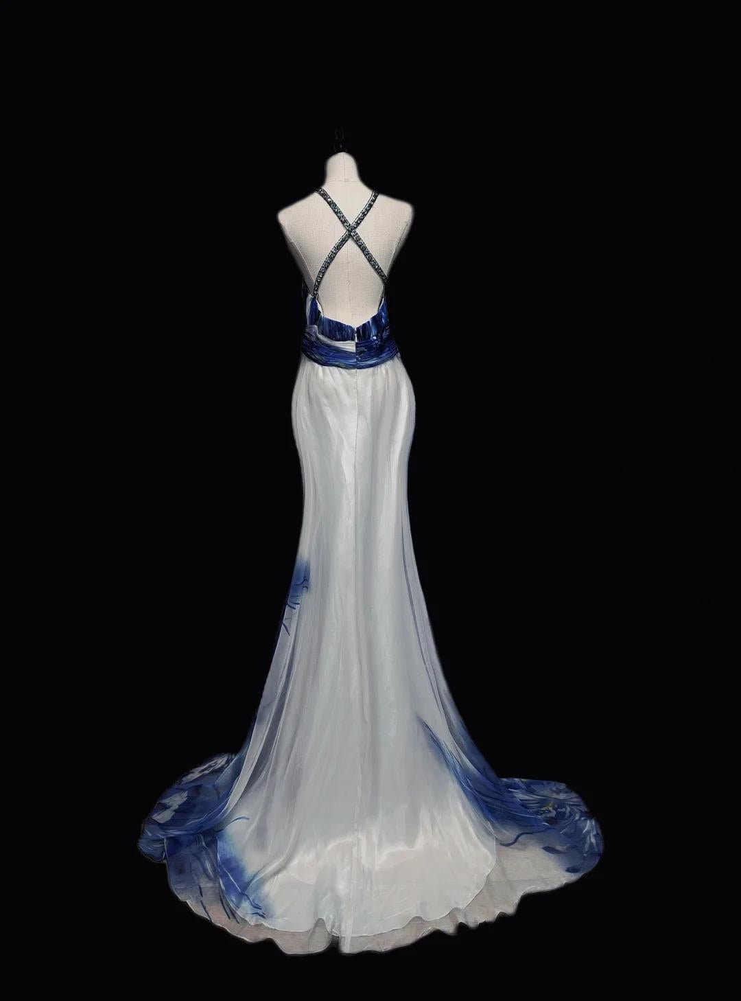 Sweetheart Neck Mermaid Prom Dresses Satin Beading Simple Evening Gowns HZ1024