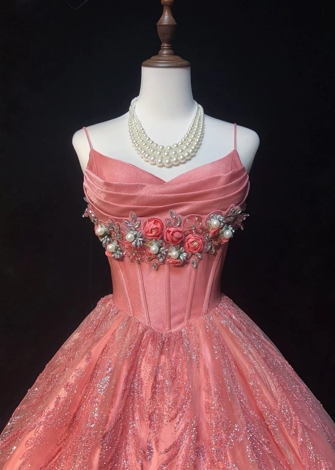 Sweet Hot Pink Spaghetti Strap A-Line Tulle Satin Short Prom Dress Homecoming Dress with Beading ED02583