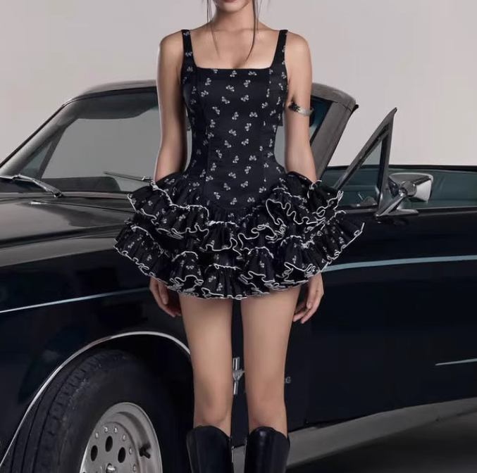 Black Square Neck A-Line Satin Short Prom Dresses Cocktail Party Dress HZ1024