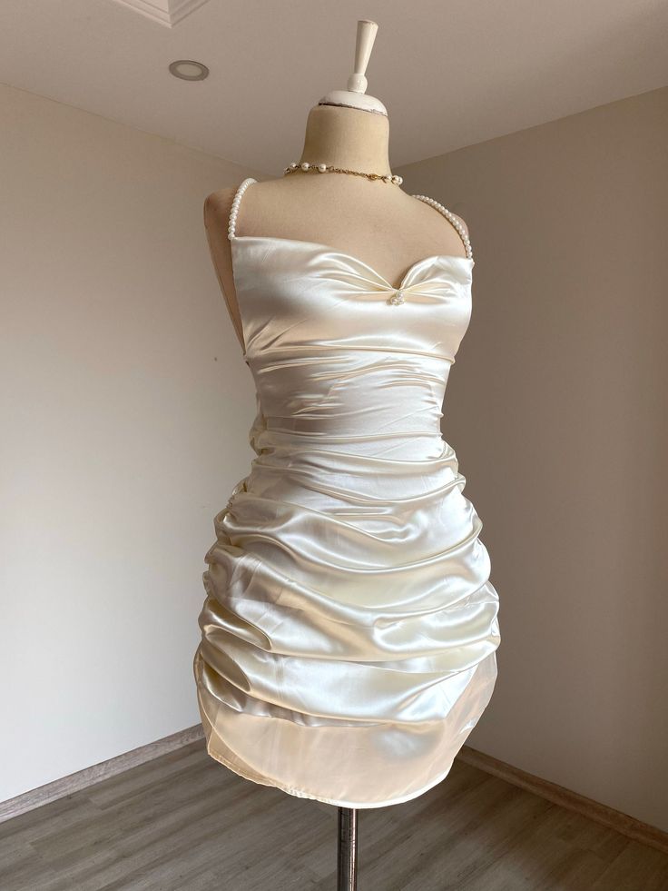 Strap Bodyocn Satin Short Party Outfit Fashion Birthday Dress Sexy Homecoming Dress HZ1024