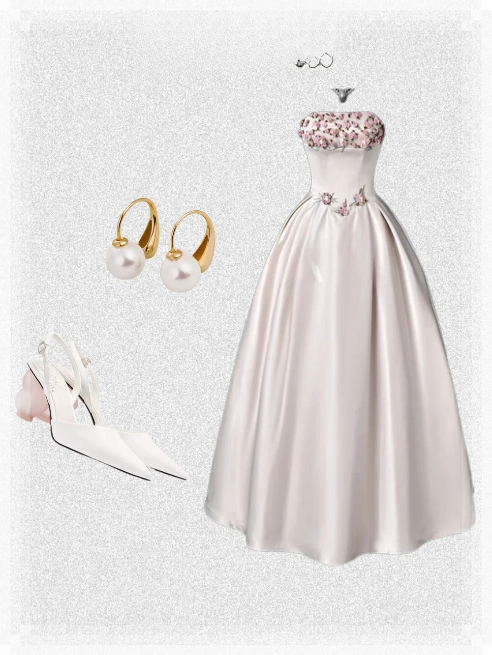 Pink Ball Gown Cute Birthday Outfit Satin Applique Formal Dress Sweet 16 Dress HZ1024