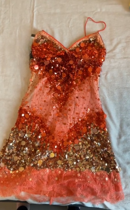 Spaghetti Strap Sheath Lace Sequin Short Prom Dresses, Red Homecoming Dresses HZ1024