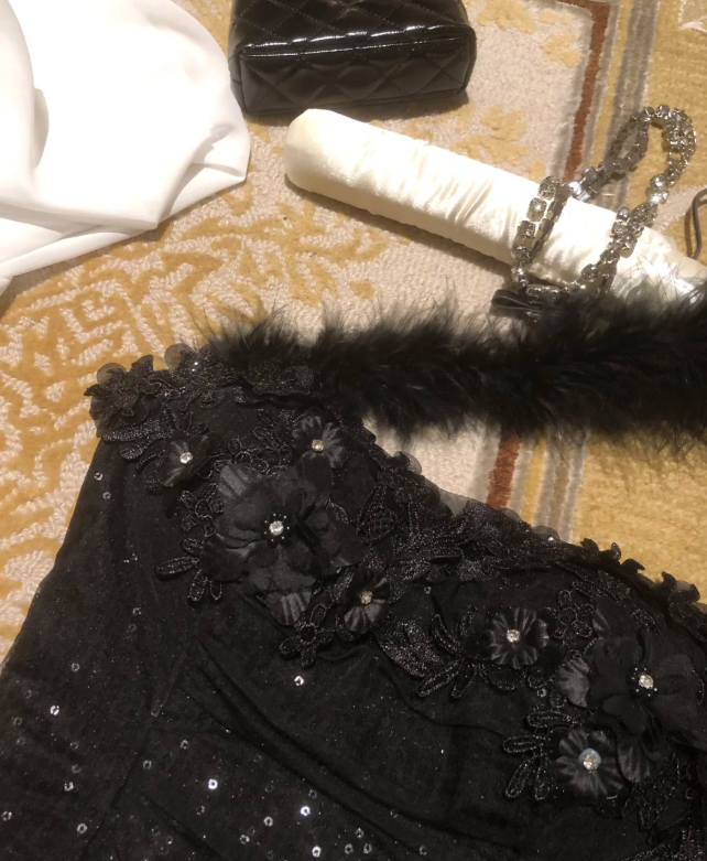 One Shoulder Sheath Homecoming Dresses Tulle Applique Short Prom Dresses Black Birthday Dresses HZ1024