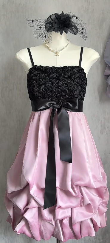 Spaghetti Strap Sheath Short Prom Dresses Satin Pink Homecoming Dresses HZ1024