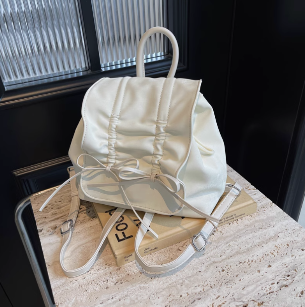 Ballet style bow preppy backpack ED0781
