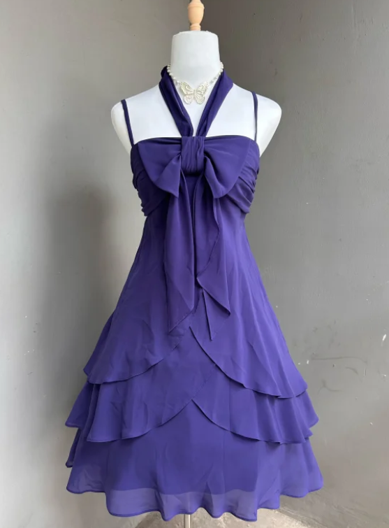 Spaghetti Strap Sheath Birthday Dresses, Purple Homecoming Dresses HZ1024