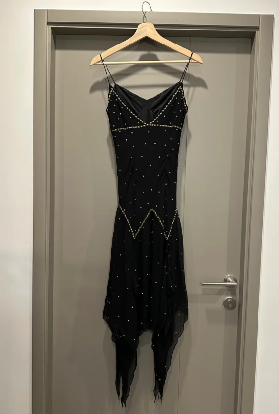 Chic Black Short Prom Dresses Sheath Spaghetti Straps Birthday Dresses Beaded Chiffon Sleeveless Homecoming Dresses EP06041