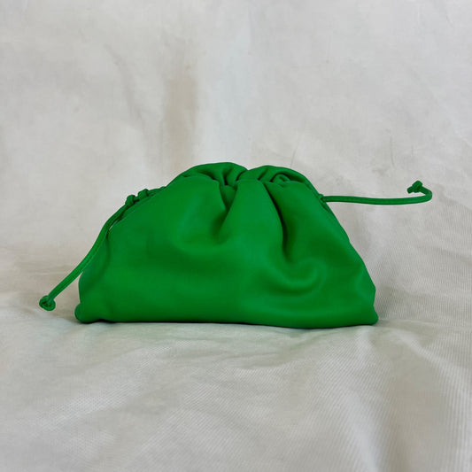Bottega Veneta Green Leather Mini The Pouch Cross Body Bags, Mini