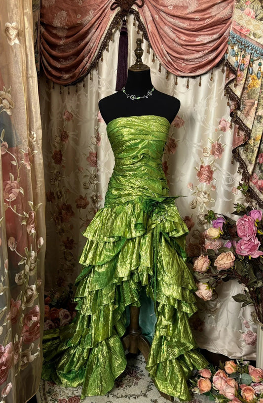 Charming Prom Dress Strapless Pleated Tiered Prom Gown Evening Dress Gala Dress Business Dinner Dress D2378