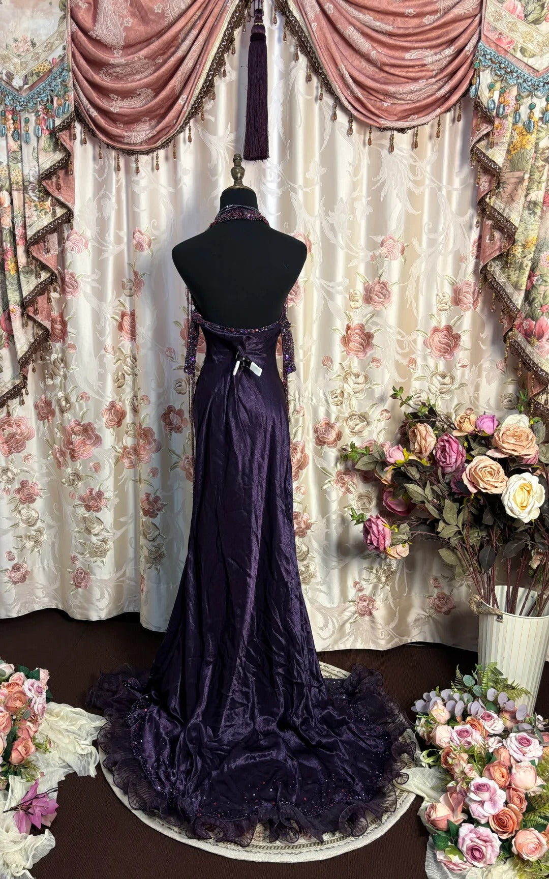 Charming Prom Dress Halter Pleated Ruffle Long Prom Gown Evening Dress Gala Dress D2493