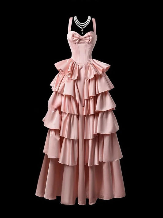 Beauty Prom Dress Sweetheart Pleated Tiered Prom Gown Evening Dress 16th Dress D2771