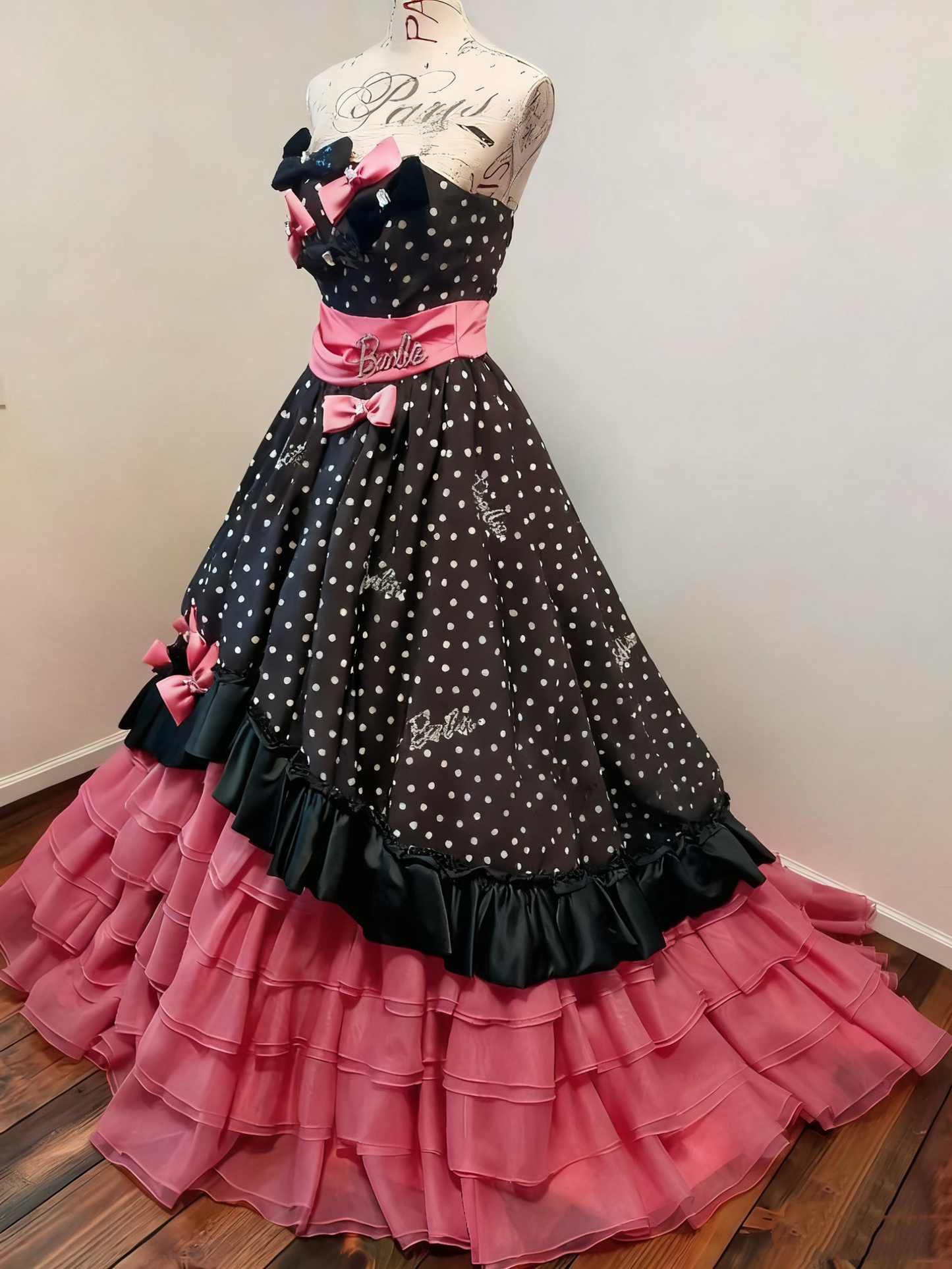 Cute Prom Dress Strapless Tiered Ball Gown Quinceanera Dress Birthday Party Dress D3376