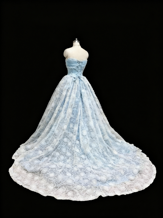 Charming Prom Dress Strapless Pleated Sweet 16 Dress Evening Dress Ball Gown D3381