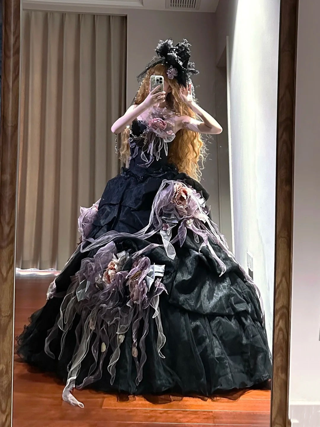 Charming Prom Dress Strapless Pleated Ball Gown Birthday Party Dress D3445