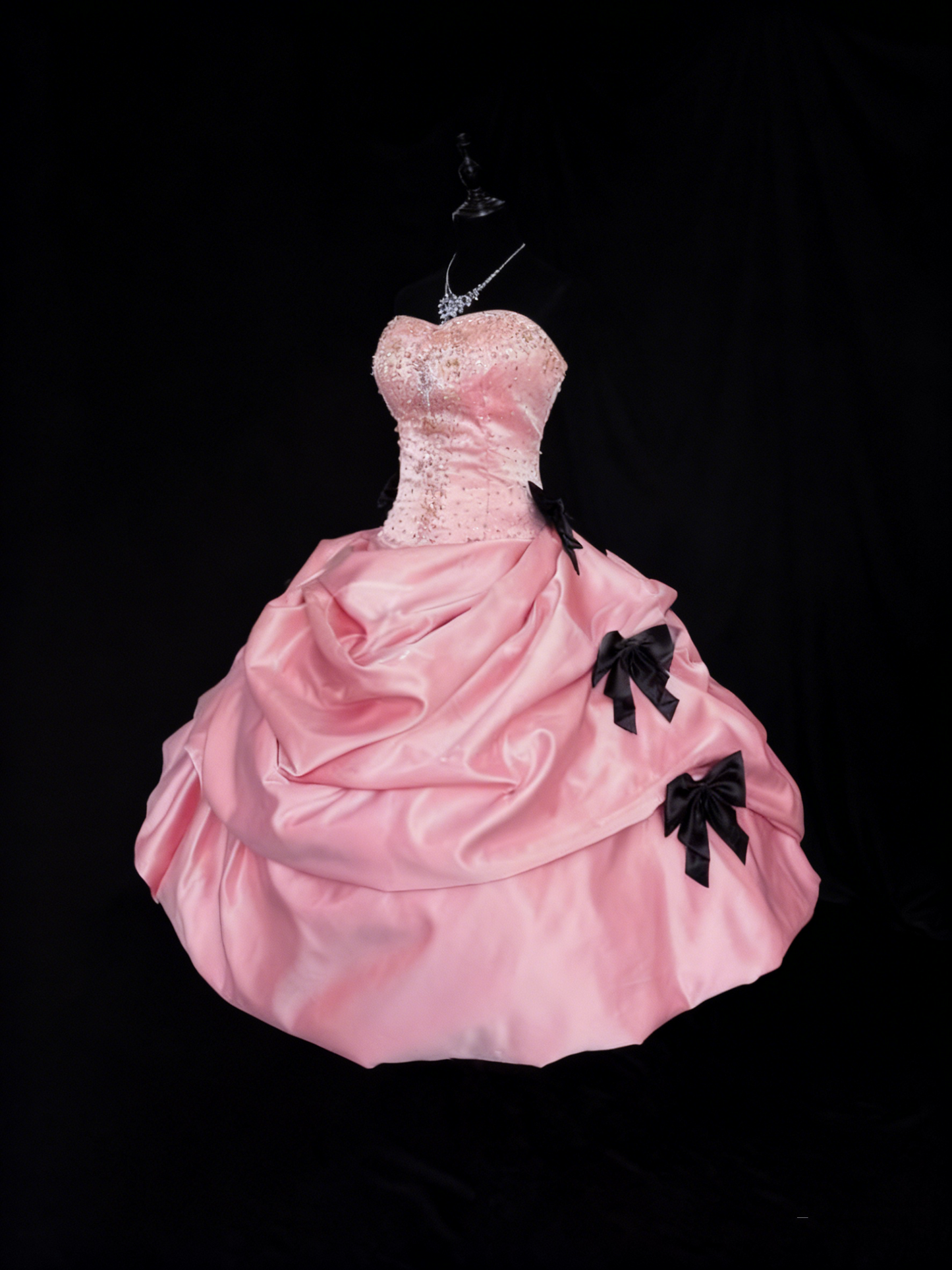 Cute Prom Dress Pink Strapless Pleated Ball Gown Quinceanera Dress Birthday Outfits D3801