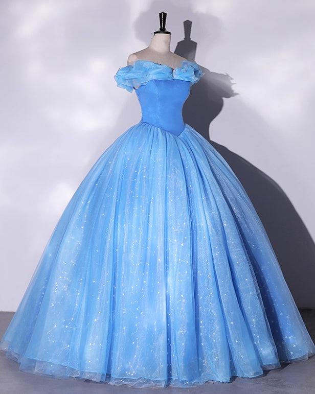 Charming Prom Dress Off Shoulder Pleated Ball Gown Quinceanera Dress Evening Dress D3847