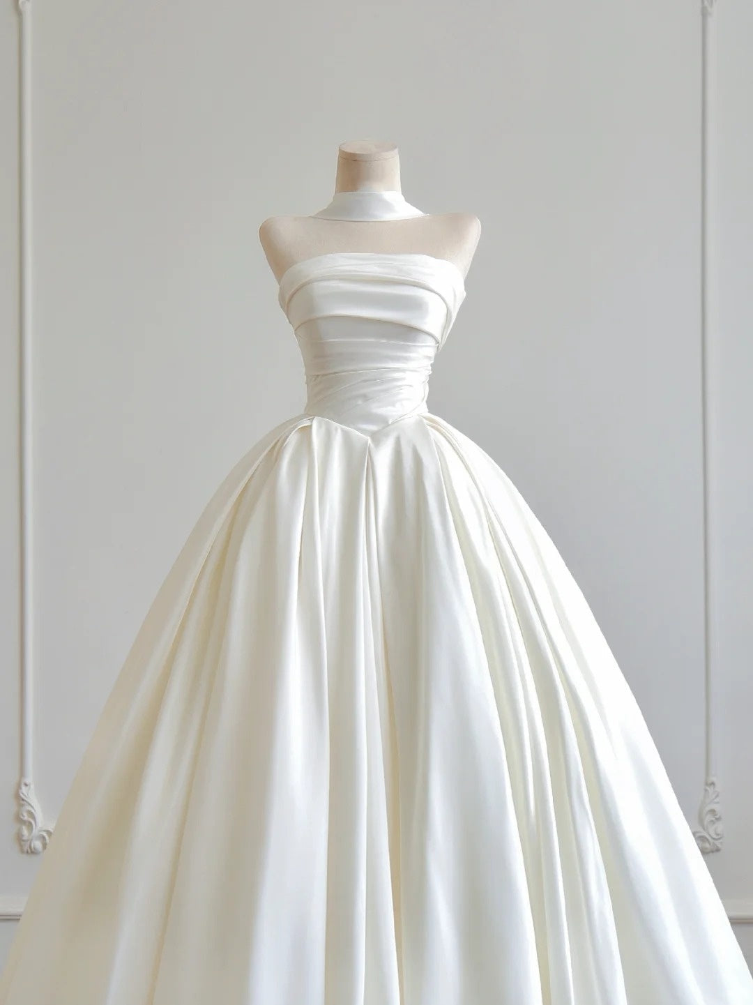 Beauty Wedding Dress Strapless Pleated Wedding Gown D3393