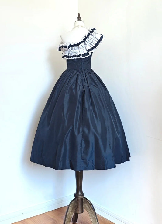 Beauty Prom Dress Dark Blue Off Shoulder Pleated Gala Dress Evening Dress Formal Dress D4213