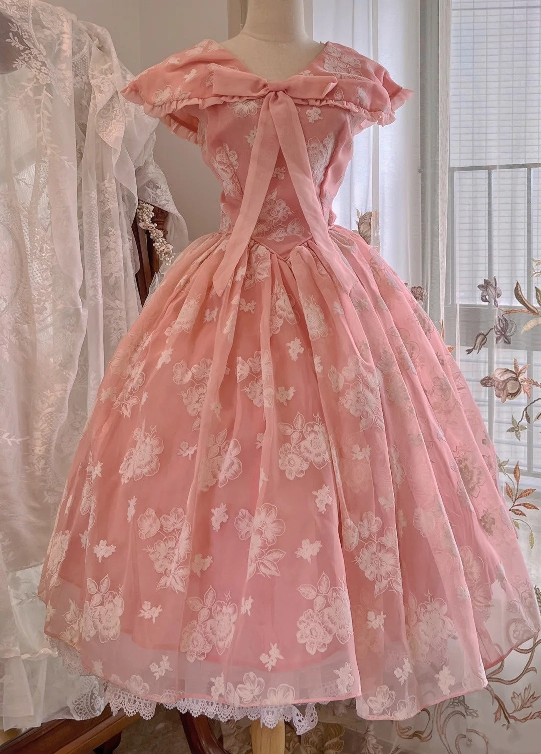 Cute Prom Dress V-neck Print Pleated Evening Dress Gala Dress Birthday Party Dress D4235