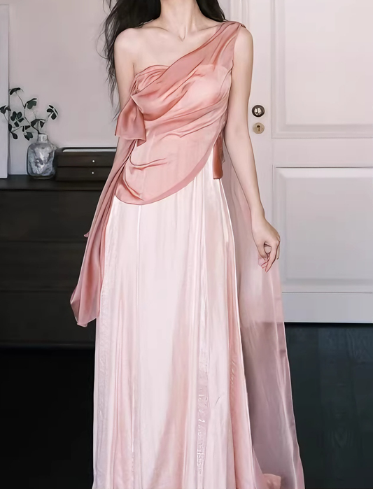 Charming Prom Dress One Shoulder Pleated Gala Dress Formal Dress Evening Dress D4389
