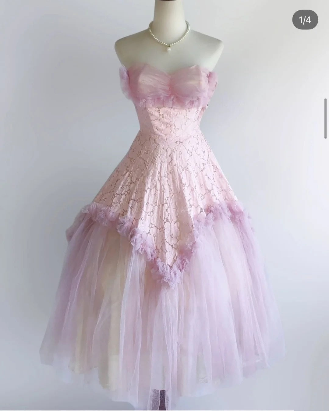 Charming Prom Dress Strapless Pleated Tulle Gala Dress Evening Dress Formal Dress D4420