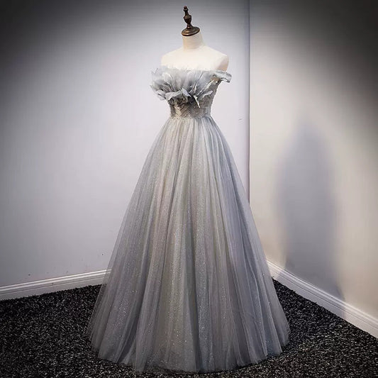 Cute A Line Strapless Prom Dresses Sexy Evening Dress SH088